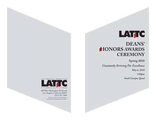 DEANS' HONORSAWARDS - Los Angeles Trade Technical College