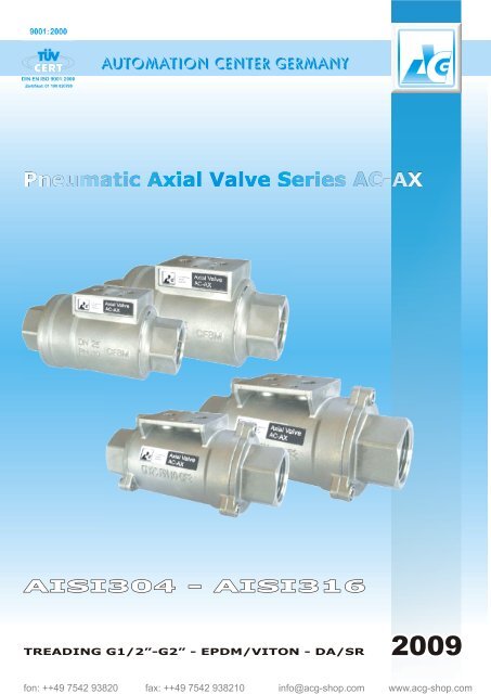 Pneumatic Axial Valves AC-AX - ACG Automation Center Germany ...