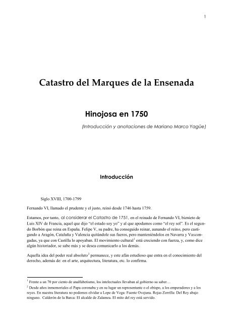 MANUSCRITO DE 1751 (descarga pdf) - Hinojosa