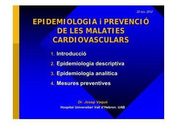 Epidemiologia i prevenció de les malalties cardiovasculars