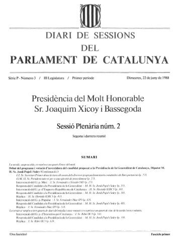 DSPC-P 003/03 - Parlament de Catalunya