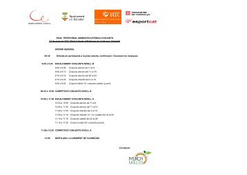REGISTRE TERRITORIAL CONJUNTS 2012 - Consell Esportiu del ...