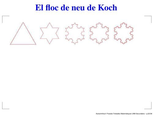 Autosimilitud i Fractals - Departament de matemàtiques