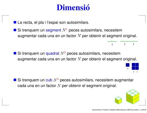 Autosimilitud i Fractals - Departament de matemàtiques