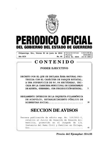 Consultar Archivo Completo - Periódico Oficial - Estado de Guerrero