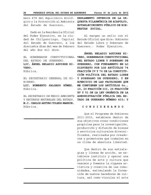 Consultar Archivo Completo - Periódico Oficial - Estado de Guerrero