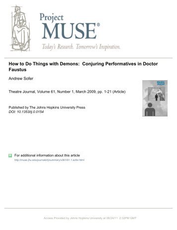 How to Do Things with Demons: Conjuring Performatives in Doctor ...