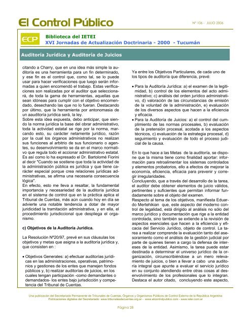 Página 1 N° 106 - JULIO 2006 - El Control Público Digital