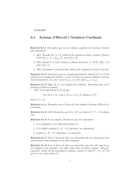 0.1 Axioma d'Elecció i Nombres Cardinals