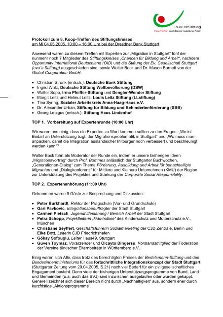 8 Koop Treffen Louis Leitz Stiftung