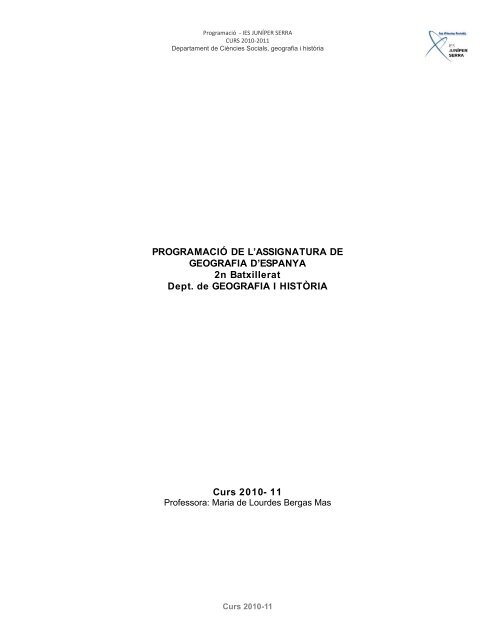 Geografia d'Espanya - Pàgina de les Ciències Socials, Ies Juníper ...