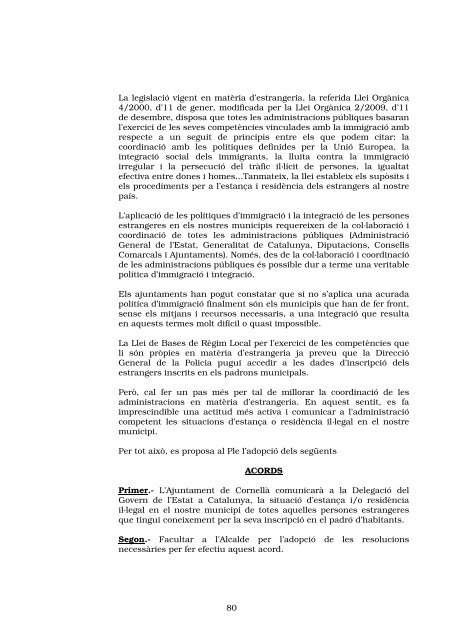 Acta Ple Núm. 6/10 - Ajuntament de Cornellà