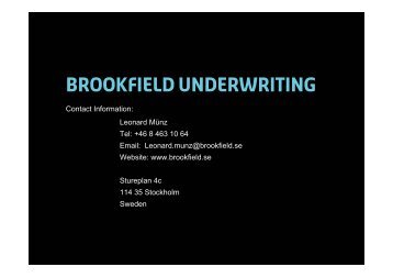 Brookfield Underwriting AB (25 KB, pdf) - Lloyd's