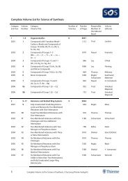 1 Complete Volume List for Science of Synthesis - Thieme Chemistry