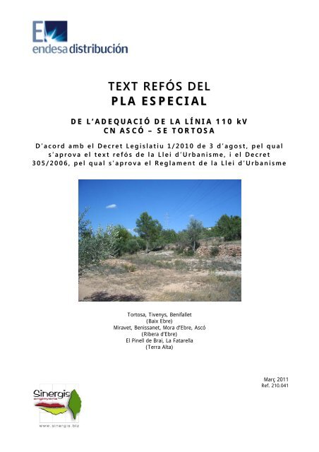 TEXT REFÓS DEL PLA ESPECIAL - tortosa.es