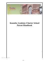 Kuumba Academy Charter School Parent Handbook - Delaware ...