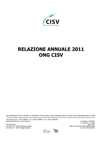 Relazione annuale CISV 2011