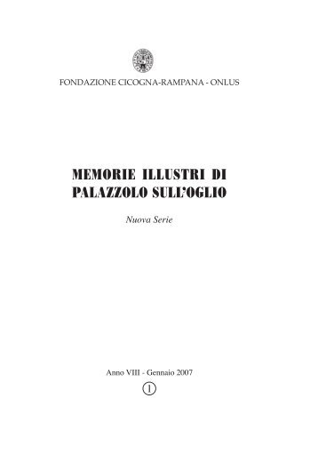 MEMORIE ILLUSTRI DI PALAZZOLO SULL'OGLIO - Ti Racconto ...