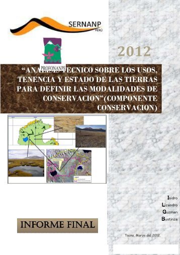 componente conservacion - sistema integrado - sernanp