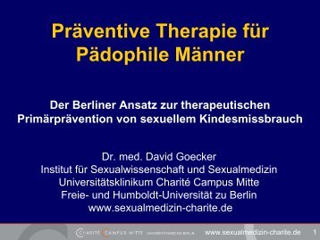 Präventive Therapie für Pädophile Männer