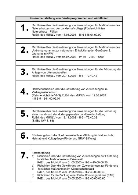 Zusammenstellung von FÃ¶rderprogrammen und -richtlinien 1 ...