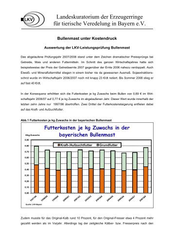 Bullenmast unter Kostendruck - LKV Bayern