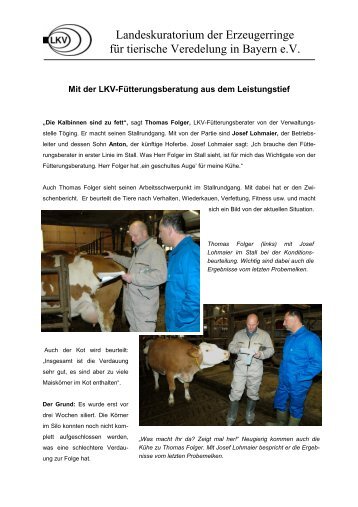 Landeskuratorium der Erzeugerringe für tierische ... - LKV Bayern