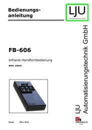 anleitung FB-606 - LJU Automatisierungstechnik GmbH