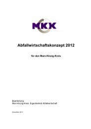 Abfallwirtschaftskonzept 2012 für den Main-Kinzig-Kreis