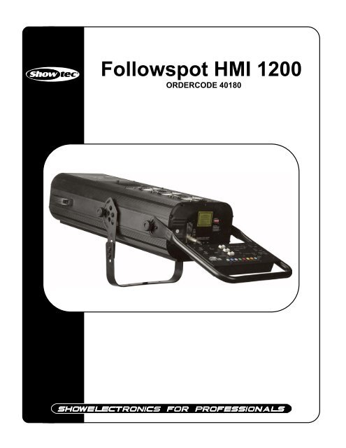 Followspot HMI 1200 - Lite-Factory OHG