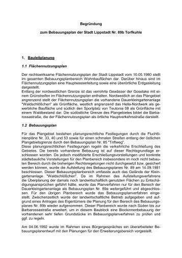 Die Begründung zum Plan - Lippstadt