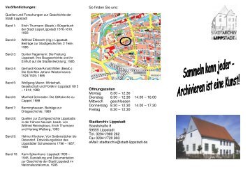 Angebote des Stadtarchivs - Lippstadt