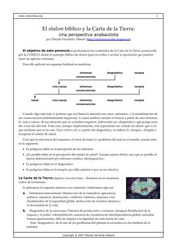El shalom bíblico y la Carta de la Tierra: - Iglesia Evangélica ...