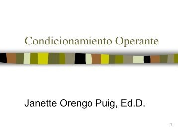 Condicionamiento Operante
