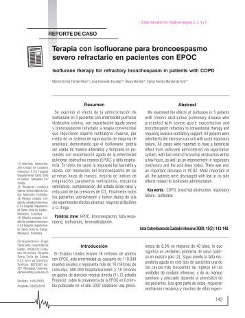 terapia isofluorane.pmd - Asociación Colombiana de Medicina ...