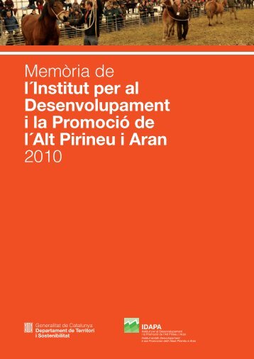 Memòria de l'IDAPA 2010 - Institut per al Desenvolupament i la ...