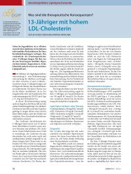 13-Jähriger mit hohem LDL-Cholesterin - Lipid-Liga
