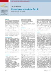 Das Chamäleon - Hyperlipoproteinämie Typ III - Lipid-Liga