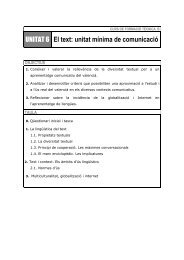 UNITAT 6 El text - PLA DE FORMACIÓ LINGÜISTICOTÈCNICA