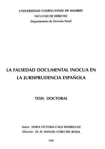 la falsedad documental inocua en la jurisprudencia española