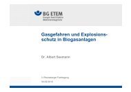 Gasgefahren und Explosionsschutz in Biogasanlagen