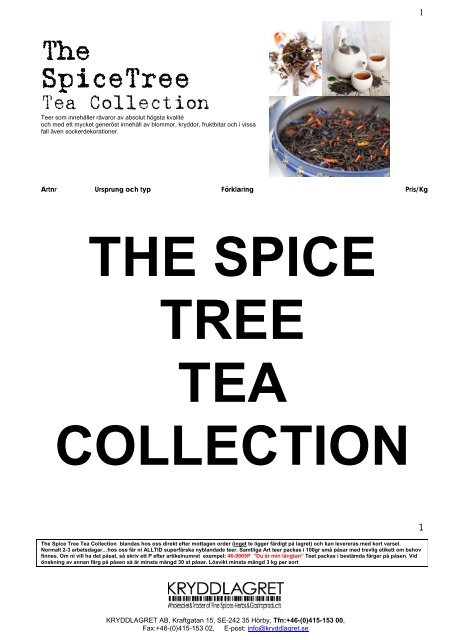 The Spice Tree Tea Collection