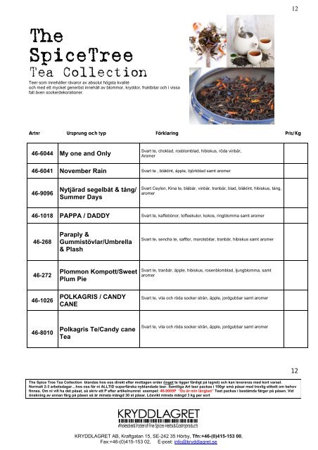 The Spice Tree Tea Collection