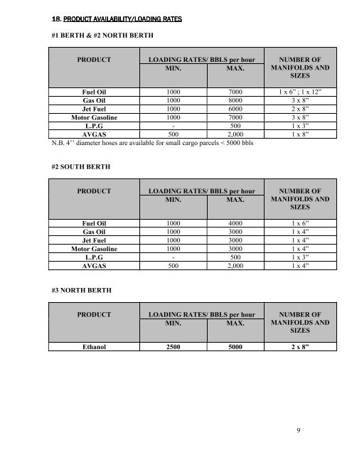 Title Port Of Pointe A Pierre Information Booklet - Petrotrin