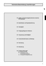 Technische Beschreibung Linearführungen - Lineartechnik Korb