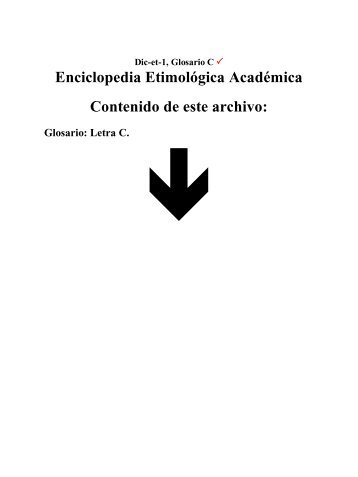 Enciclopedia Etimológica Académica Contenido de ... - Radio Verdad