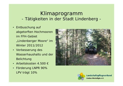 Bericht Landschaftspflegeverband 2012 - Lindenberg