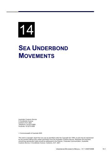 Module 14 - Sea Underbond Movements - Cargo Support