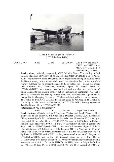 AIR AMERICA: CURTISS C-46s - The University of Texas at Dallas