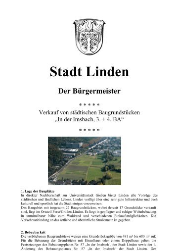 In der Imsbach 3. + 4. BA, Homepage Stand 26.09.2012 - Linden